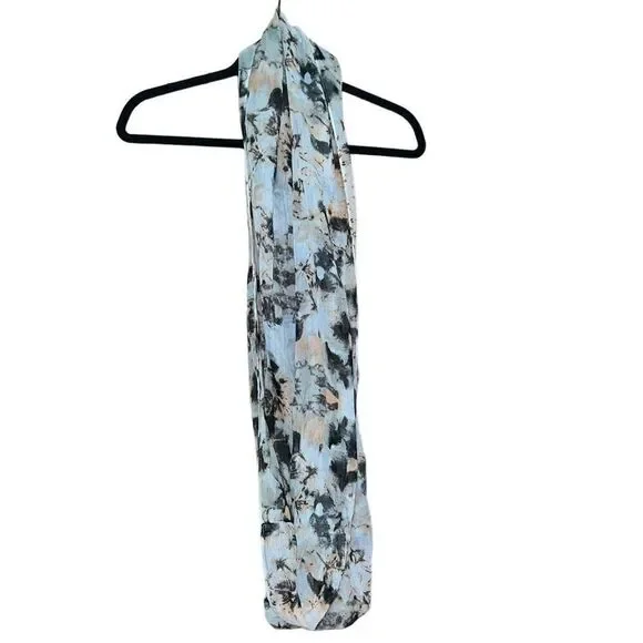 BUNDLE (2) Infinity Scarfs — One Patterned & One Solid Black - Picture 4 of 5